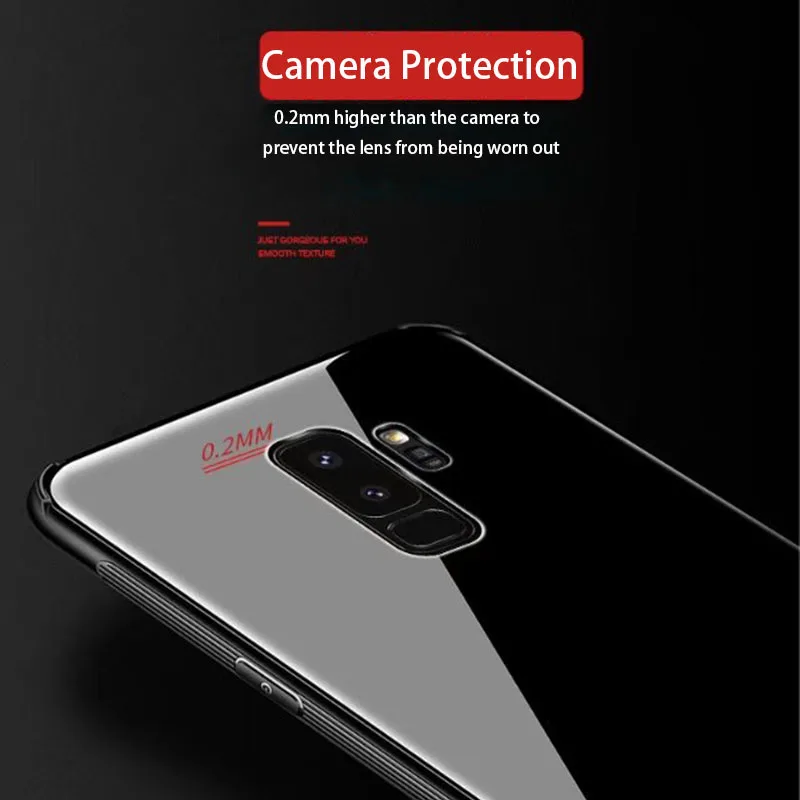 Fexcel Luxury Glass Case For Coque Samsung Galaxy S8 S9 Plus Note 8 360 Protective Soft Edge Hard Back Cover |