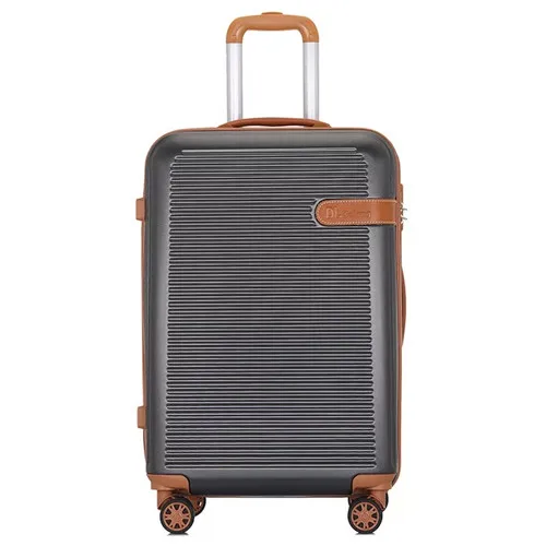 Dark gray Klqdzms 20/24 дюймов ABS+ PC Сумки на колёсиках Чемодан бренд дорожного чемодана чемодан на колесиках ручной клади чемодан универсальный колеса для Для мужчин женского - Цвет: Dark gray