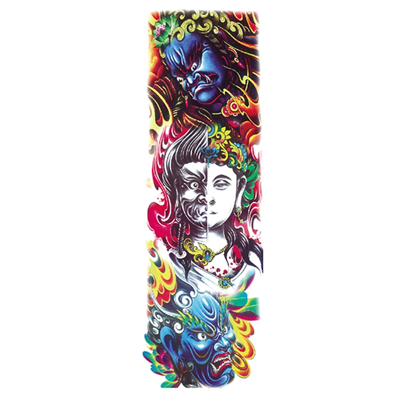 2017 Временная тату-наклейка дизайн дьявола Будды полный цветок тату с ручкой