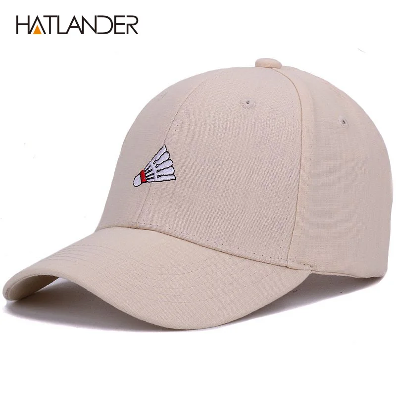 Бейсбольная кепка Hatlander с вышивкой для бадминтона изогнутая летняя snapback Кепка