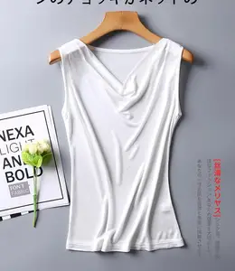 Женская футболка из 100% натурального шелка, эластичная, повседневная, дышащая, на лето, размера плюс, TB172