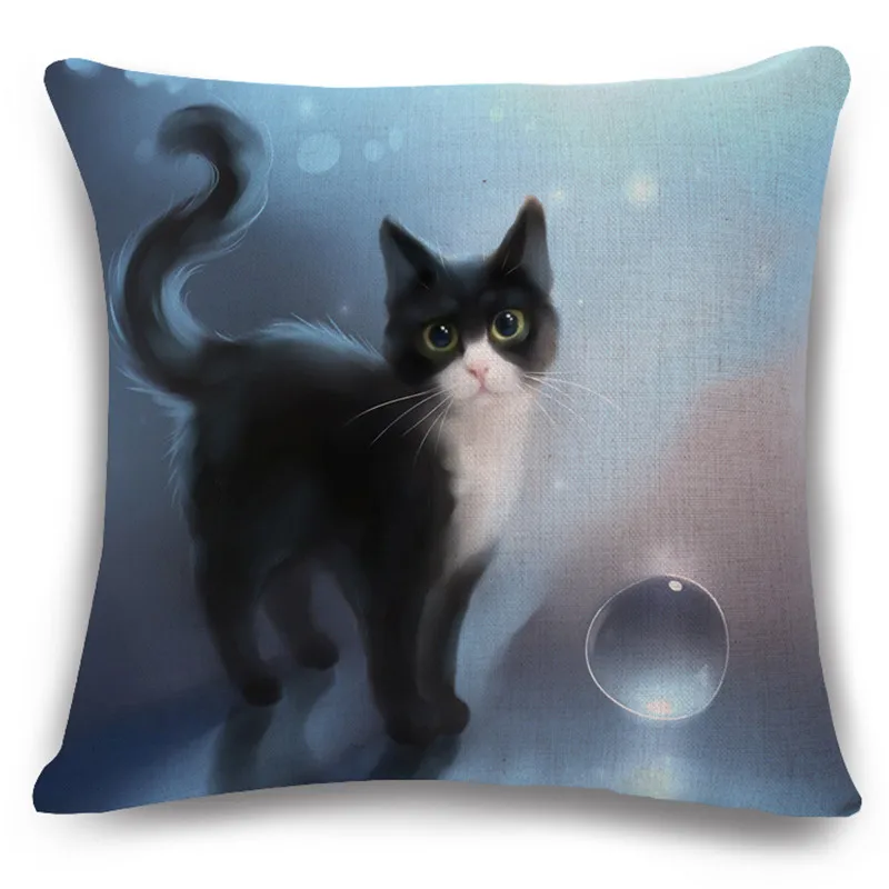 Горячая ночь кошка стиль мода новый наволочка печать Подушка кровать диван