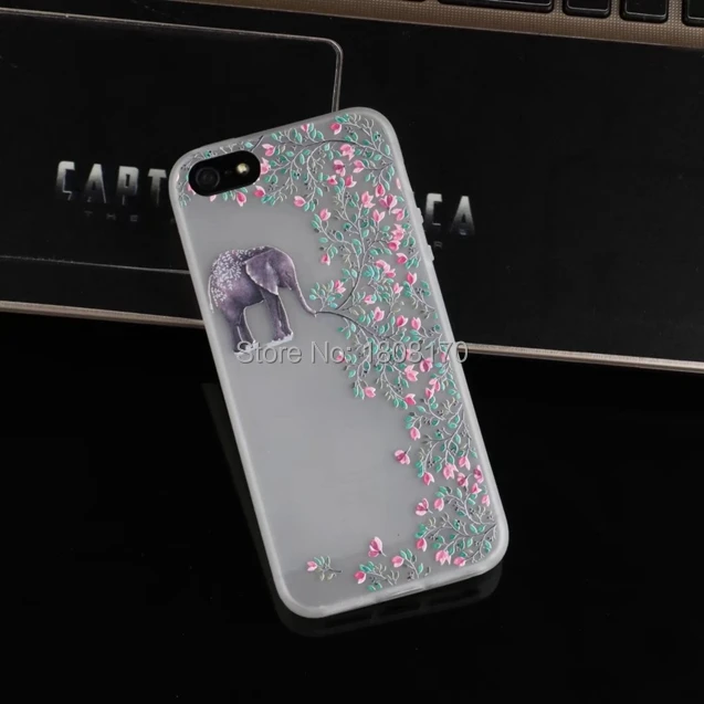 Мягкий чехол из ТПУ для Iphone 7 Plus 6 6S 5 5S SE бабочка Тигр Панда Ловец снов тисненый