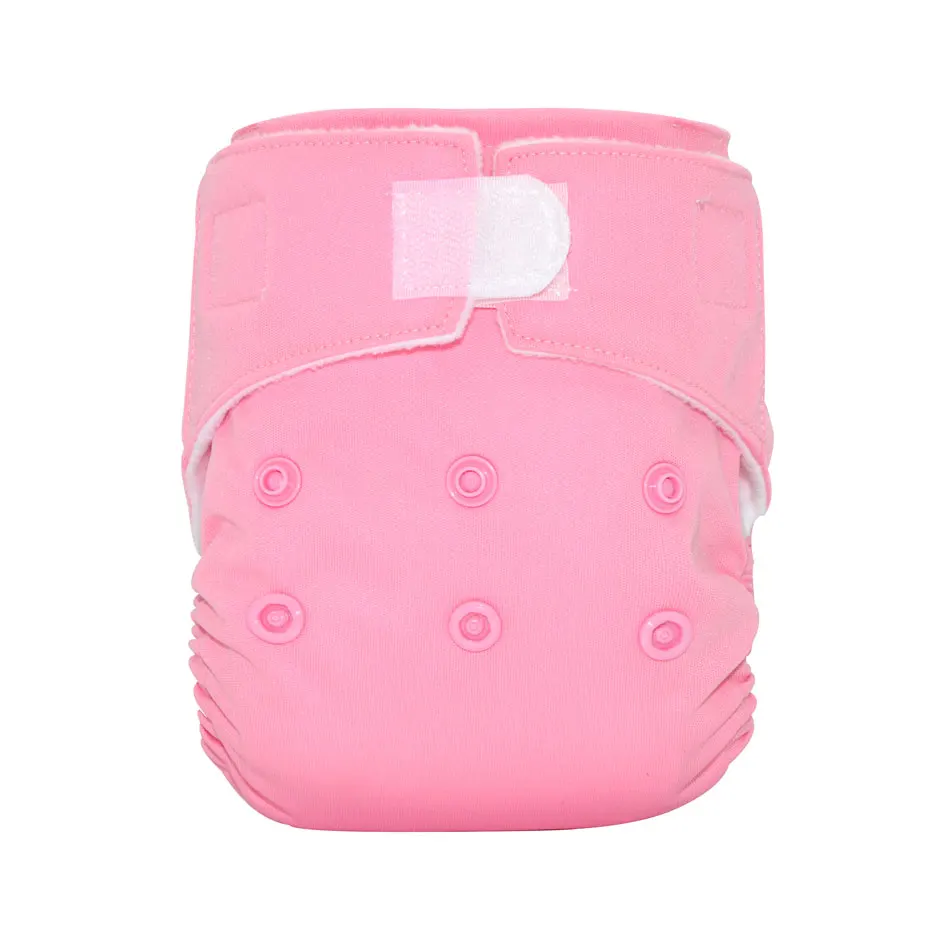 PINK ICLOTHUP подгузники для новорожденных AIO, 3 слоя микроволокна, сшитые внутри, водонепроницаемые, с подкладкой из микрофлиса - Цвет: PINK
