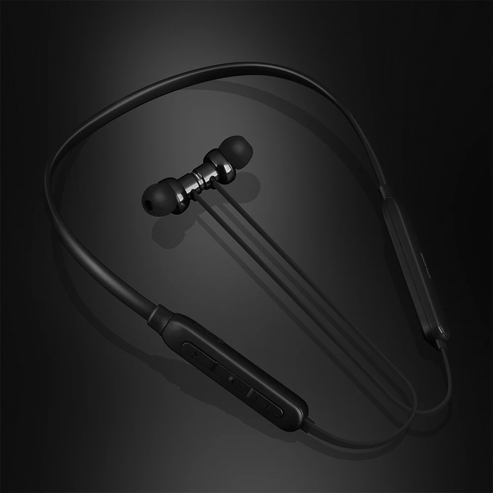 IPUDIS Bluetooth наушники с шейным ремешком 130 мАч беспроводные наушники Магнитная стереогарнитура с микрофоном