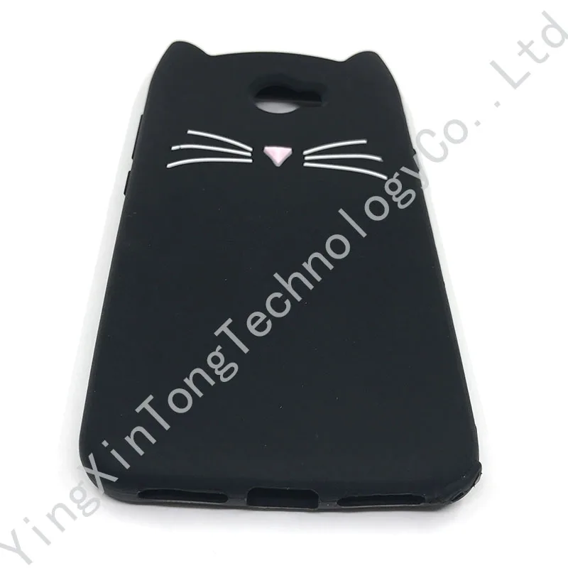 3D милый мягкий силиконовый чехол с бородой и котом для Huawei Y5II Y5 2017 2018 Prime Y7 Y6 2019 P40 Pro