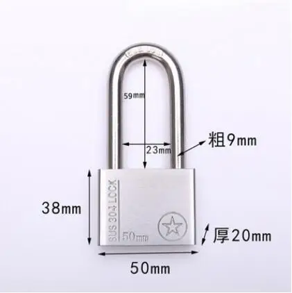 50X59 Водонепроницаемый Rustproof латунь Большой Пароль замок склад шкаф двери замки из меди и нержавеющей стали открытый забор замок - Цвет: 50X59