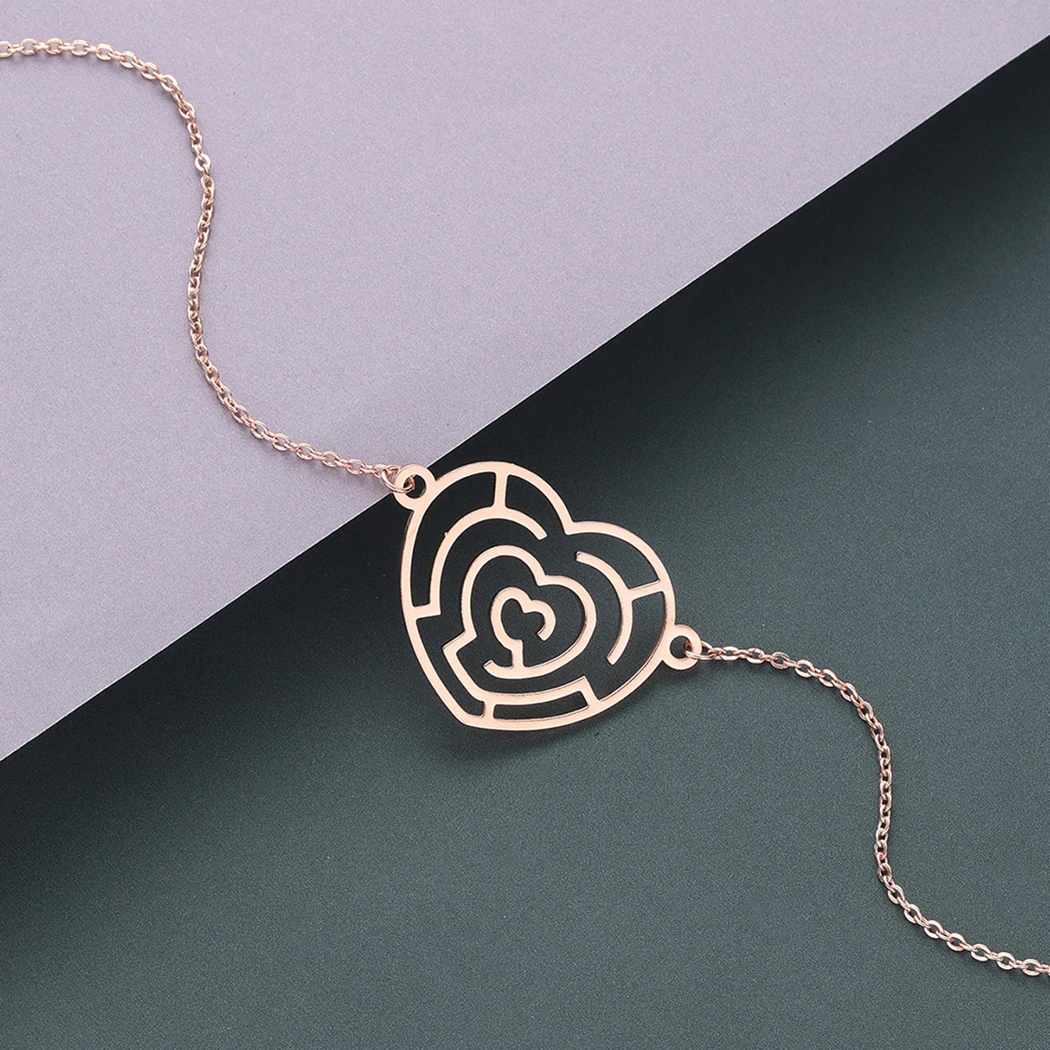 Cxwind модный Romatic Swirl сердце дизайн кулон женская цепочка ожерелье аксессуары полые