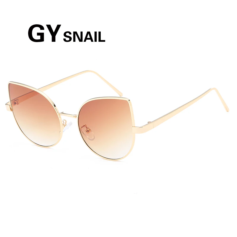 GYsnail большой кошачий глаз солнцезащитные очки для женщин брендовая Дизайнерская