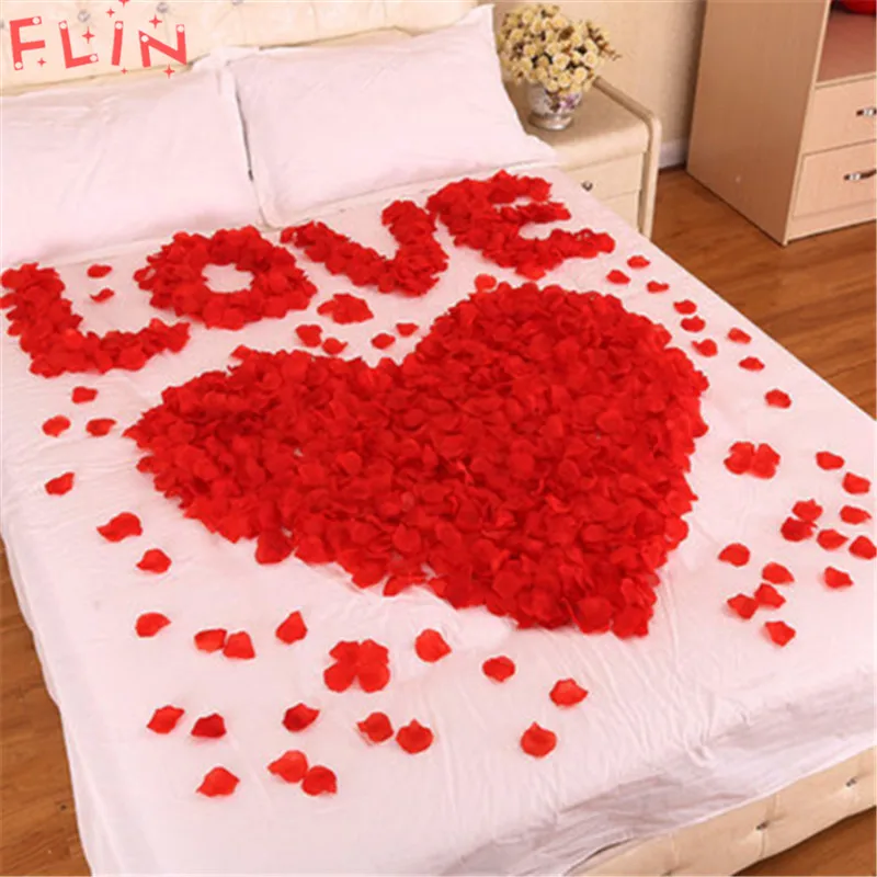 

100 pcs Colorful Silk Rose Petals Flowers Red Artificial Flower Wedding Engagement Decoration Valentine's Day Love Event Party