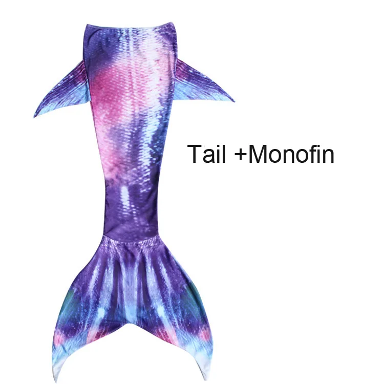 purple tail monofin Взрослый хвост русалки для плавания прекрасный Купальник для женщин - Цвет: purple tail monofin