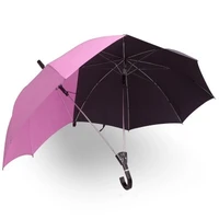 pink and black two person umbrella large couples umbrella strong two head double size rain protection gift for lovers
