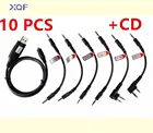USB-кабель для программирования Motorola YAESU HYT ICOM BAOFENG KENWO, 10 шт., 6 в 1, двухстороннее радио с программным обеспечением для программирования