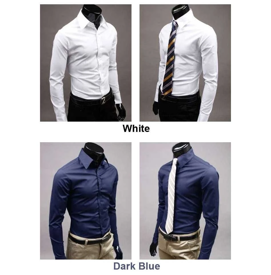 Мужские рубашки Стильные с длинным рукавом Chemise Homme Masculina 17 цветов Размер: M-XXXL Social Camisas Hombre Vestir Повседневная рубашка 1