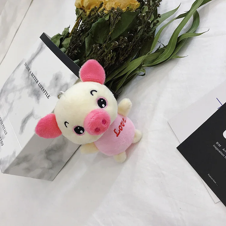 5 шт./лот 10 см мини свинка плюшевые игрушки мягкие животные сумка Подвеска куклы