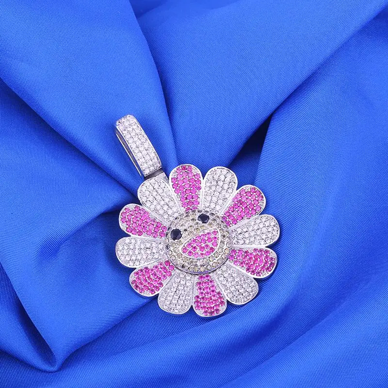 USENSET продукт стартер Такаши Мураками может вращаться 3А циркон Bling Подсолнух кулон