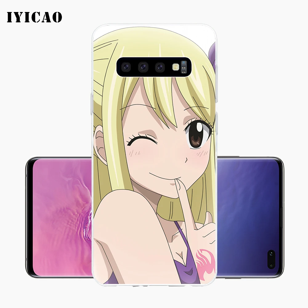 Мягкий силиконовый чехол для телефона IYICAO Fairy Tail Lucy Samsung Galaxy S10e S10 S9 S8 Plus S7 Edge TPU |
