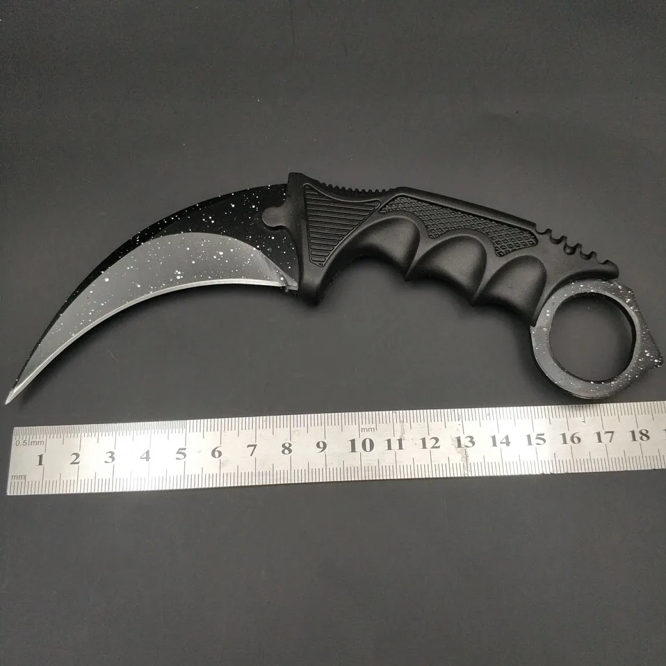 CS GO нож-Коготь Karambit, нож для шеи с ножной, Тигриный зуб, настоящий игровой нож, красный, синий, золотой цвета, Походный нож