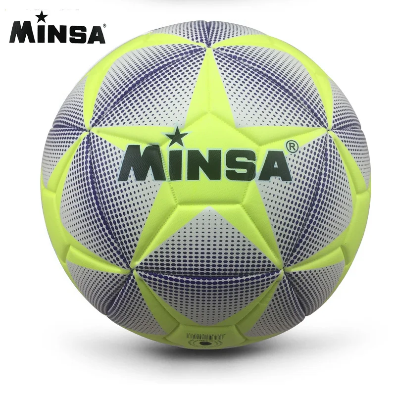 Новый бренд MINSA высокое качество Размер 5 ПУ футбольный мяч для матча