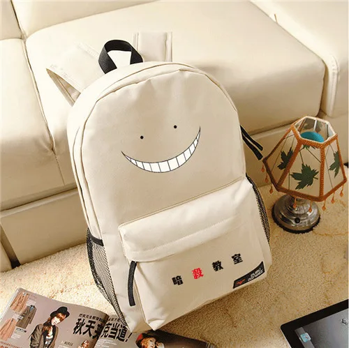 White Korosensei, женский милый рюкзак, аниме, Bookbag, убийца, класс, школьные сумки для подростков, девочек, аниме, рюкзак для путешествий, Rugzak - Цвет: White
