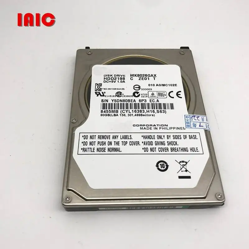 100% новый в коробке 3 года гарантии MK8026GAX 5400 16M IDE 80G требуется больше фото под углом