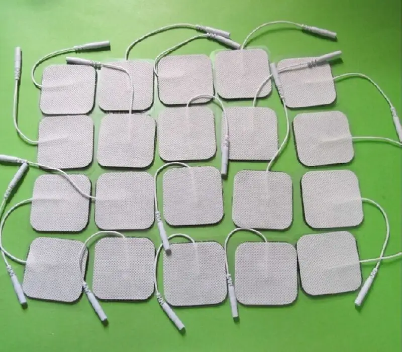 

20pcs/lot Replacement Pads Tens Electrodes for Tens Digital Therapy Machine Massager 5x5cm Nerve Stimulator with 2mm Plug