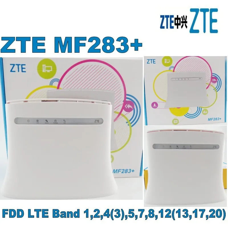 ZTE роутер MF283 + 800/1800/2600 МГц 4G 2G 3G LTE 150 Мбит/с SMA антенна 2 шт. антенны|zte mf283|4g lte 800lte 3g |