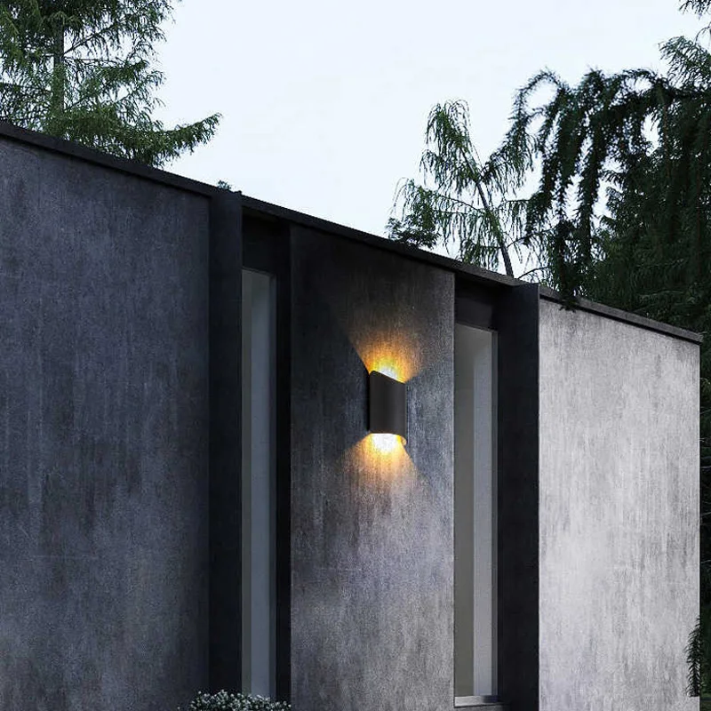 IP54 Водонепроницаемый Уличный настенный светильник черный/серый