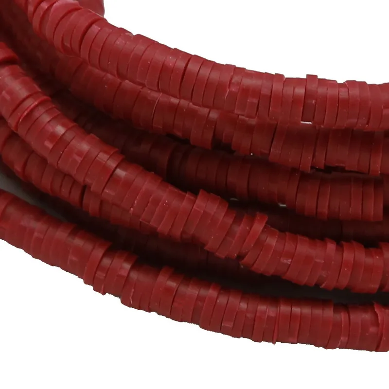Burgandy 6 мм 400 шт./лот красочные Полимерная глина Fimo чип диск Свободные Spacer Бусины для ручной работы судов sweing ткань Модные украшения изделий - Цвет: Burgandy