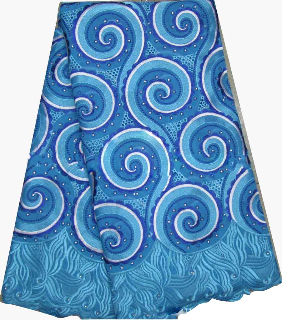 Лучшая африканская швейцарская ткань с морскими волнами кружево швейцарское