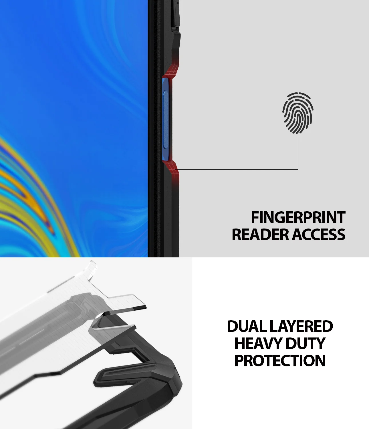 100% Оригинальный Ringke Fusion X чехол для Samsung Galaxy A7 2018-военный класс сопротивление
