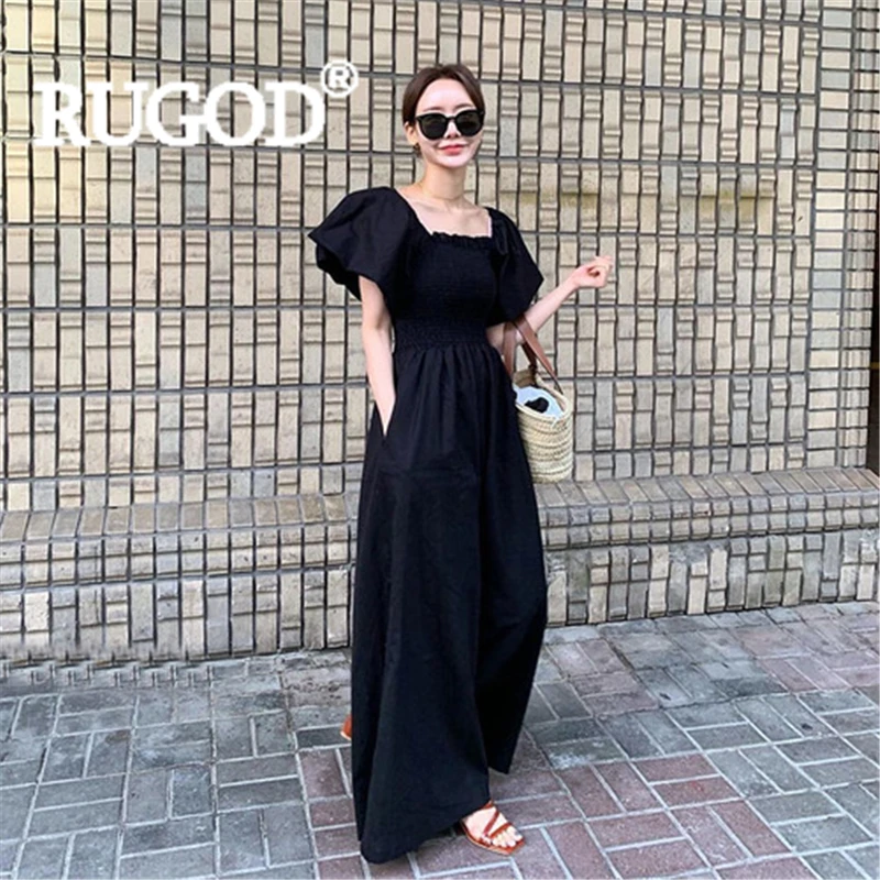 Корейский Повседневный комбинезон женский летний шикарный темперамент черный