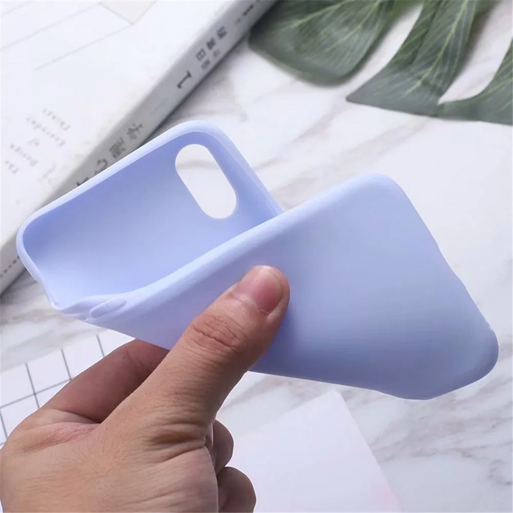Silicone Case For iphone 6 11 Pro Matte Candy Phone Cartoon Soft TPU Cover iPhone 6S 7 8 Plus X Xr Xs Max | Мобильные телефоны и