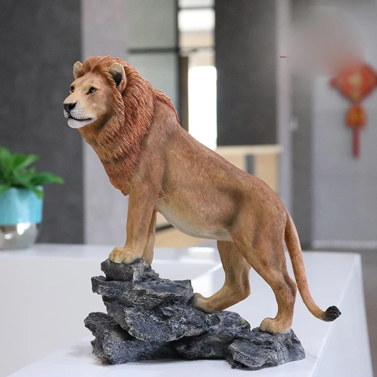 

Fashion Simulation Lion Model Handicraft Living Room Home Tabletop Furniture Collection Figurines Miniatures Decoration Crafts