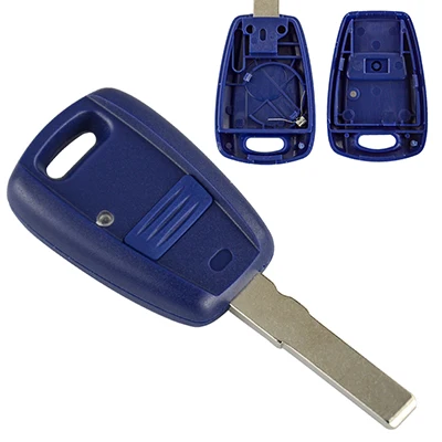 Blue SIP22 Balde OkeyTech ключи оболочки для Fiat Punto Doblo Браво пустой Замена транспондер чехол Fob 1 кнопка с электронным зажимом - Цвет: Blue SIP22 Balde