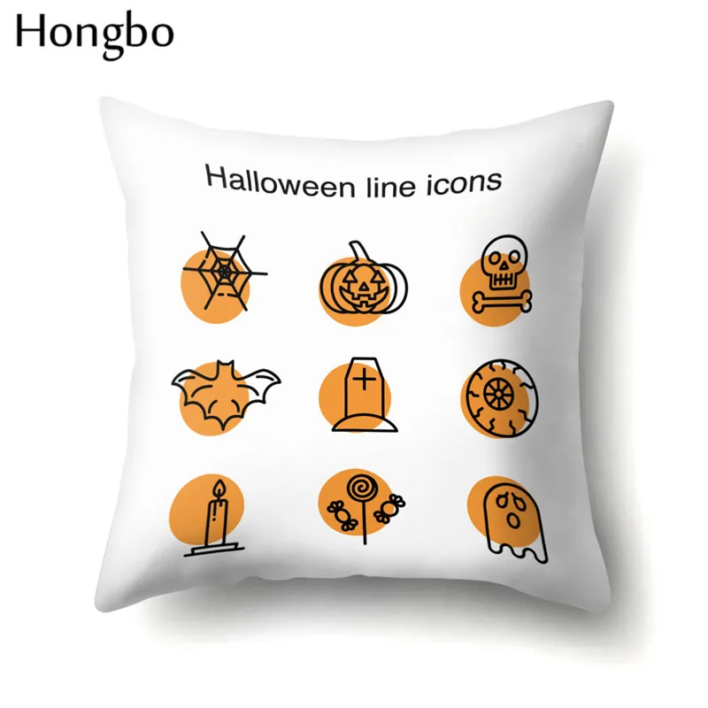 Хунбо Подушка на Хэллоуин крышка размером 45*45 см ПИЧ скин накидки подушки диван
