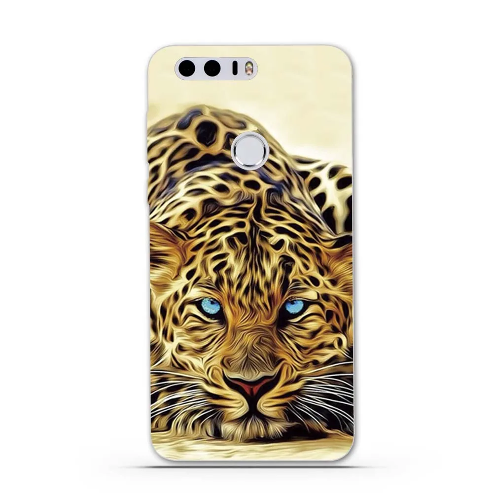 Мягкий чехол из ТПУ для huawei Honor 8, FRD-L19, L14, чехол, силиконовая задняя крышка для телефона, чехол для huawei Honor 8, чехол с принтом, раскрашенные ракушки, Fundas