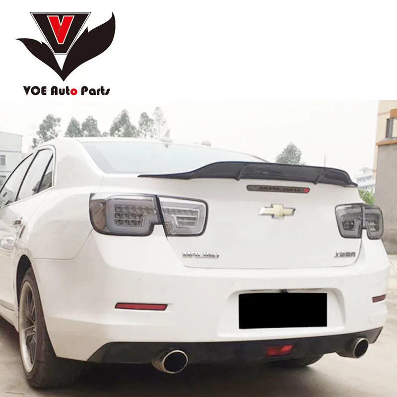 Malibu R style углеродное волокно/FRP спойлер на задний багажник крыло для Chevrolet 2012