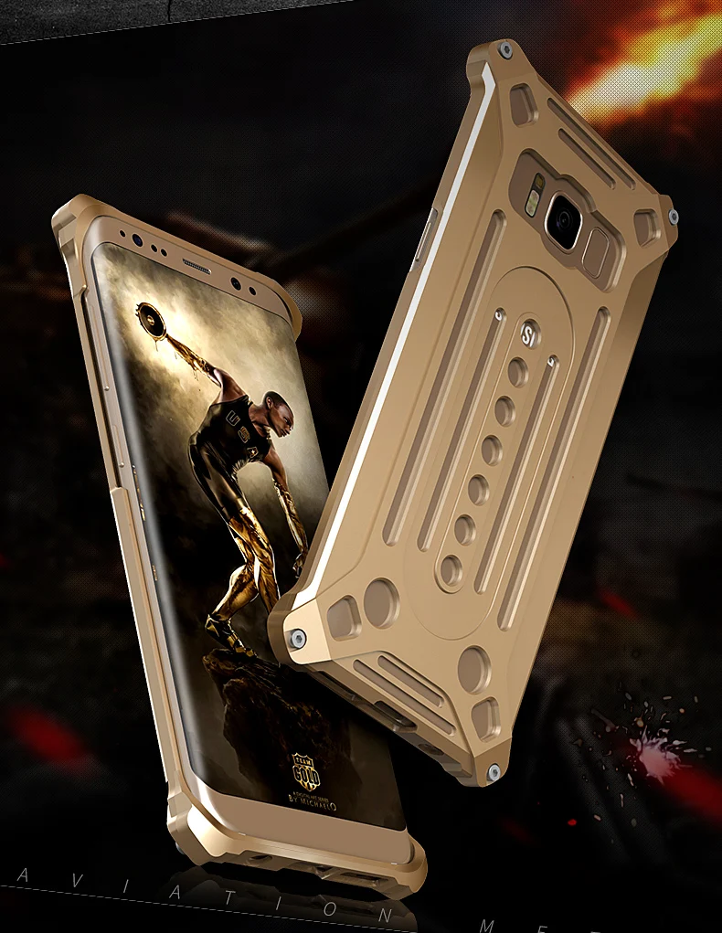 Для samsung S7 edge чехол Роскошный Алюминий металлический каркас бампера жесткий бронированный защитный чехол для телефона для samsung S8 Plus чехол
