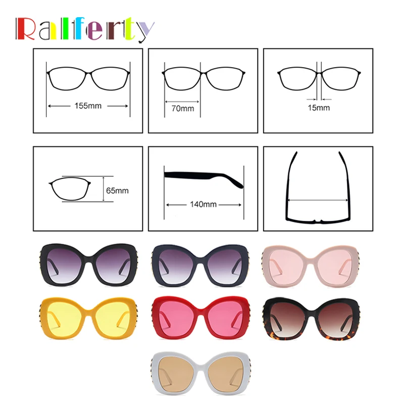 Солнечные очки Ralferty F92147 женские брендовые роскошные белые солнечные аксессуары