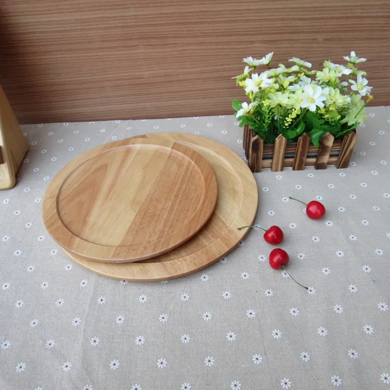 Круглый Деревянный фруктовый поднос в винтажном стиле экологически чистые