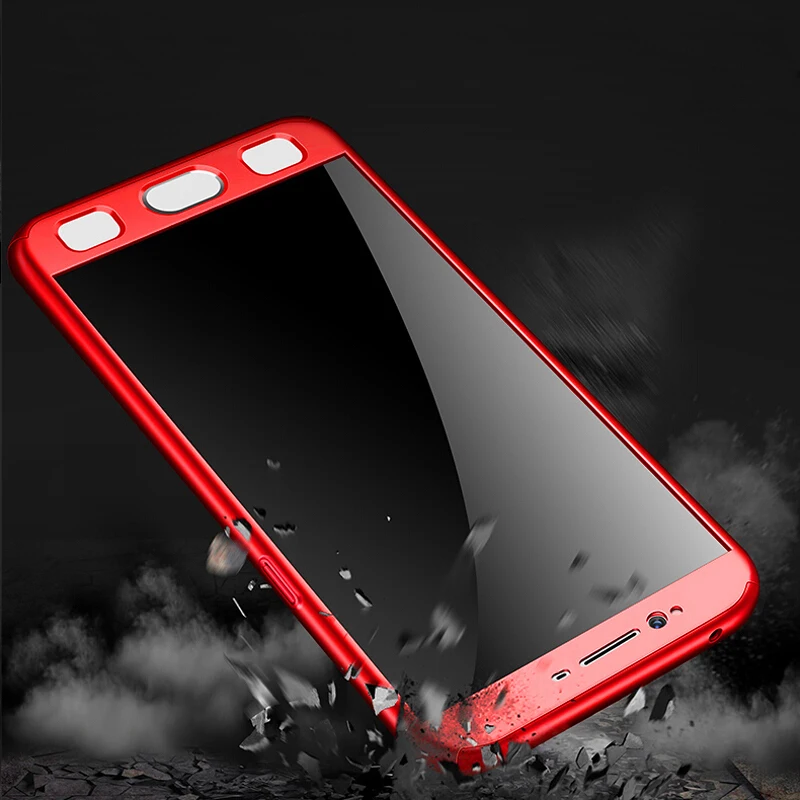 Полностью Защитный Жесткий Чехол для Xiaomi Mi 6 8 Lite SE 8se + бесплатная 9H защитная