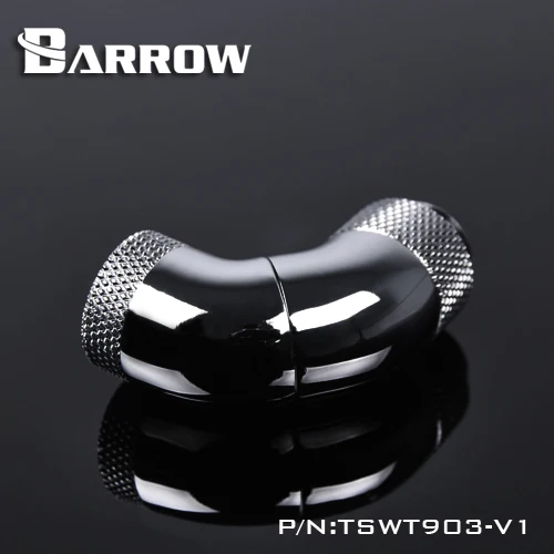 Барроу G1/4 &quotБелый Черный Серебряный Три вращающихся 90 градусов 360 вращающийся