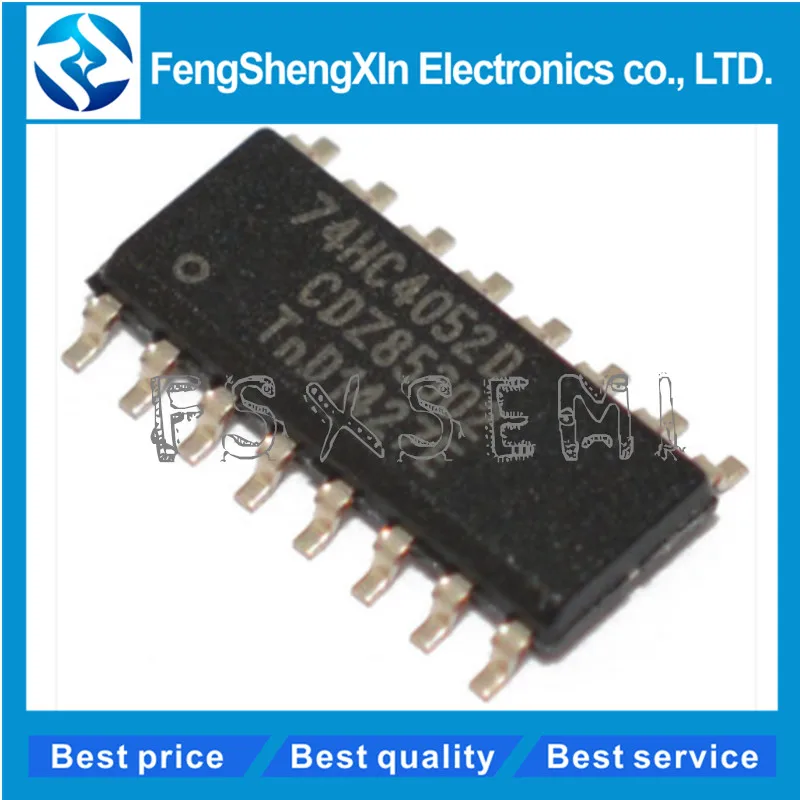

100pcs/lot 74HC4052D 74HC4052 SN74HC4052DR Dual 4-channel analog multiplexer demultiplexer IC SOP-16