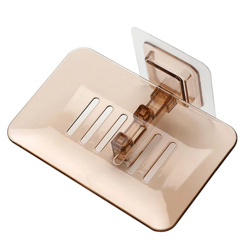 Soap Dish Bathroom Storage Rack Plate Soap Dish Holder Suction Cup Soap Box Crate Shelf Wall Tableware Basket Accessories