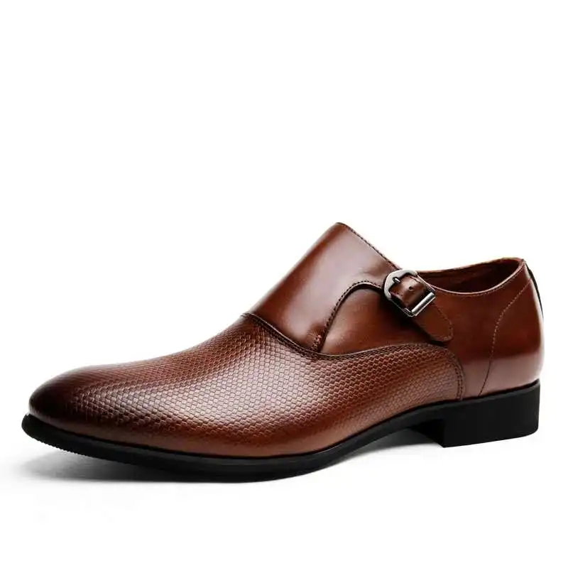DESAI натуральная кожа монах ремень модельные туфли для мужчин 2020|Туфли| |