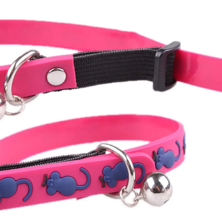 Мягкий резиновый ошейник с колокольчиком для котят эластичные ожерелья кошек