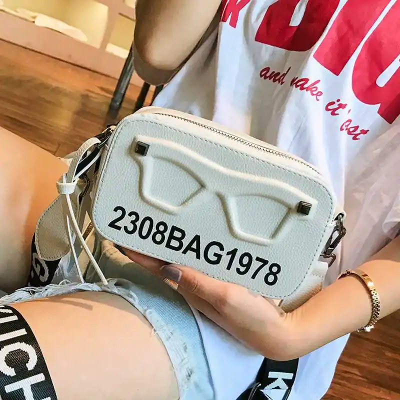 Etail модные дизайнерские маленькие сумки через плечо с буквенным принтом широкими