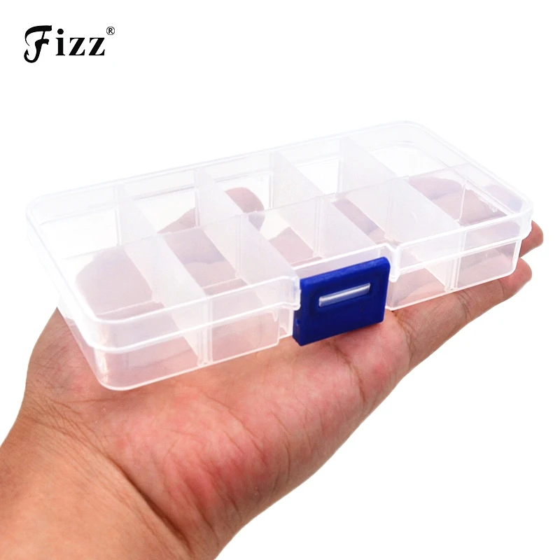 1x10 Grids Fishing Tackle Box Lure Bait Fishhooks Lead Weight Connector Accessories Container Case 13x6x2cm|fishing tackle box|tackle boxcontainer