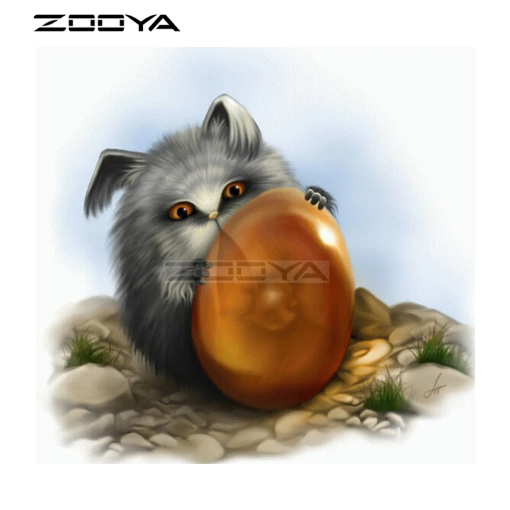 

ZOOYADIY 5D Diamond Painting Animal Mosaic Crystal Cross Embroidery Round Diamond Embroidery Embroidery Decorative paintingR2240